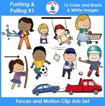 We think you are so awesome! Forces and Motion (Pushing & Pulling) Clip Art Set 1 by Roly Poly Designs