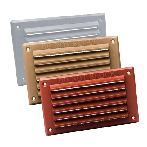 Rytons Louvre Air Vent 6 X 3 Plastic Grille With Flyscreen Colour