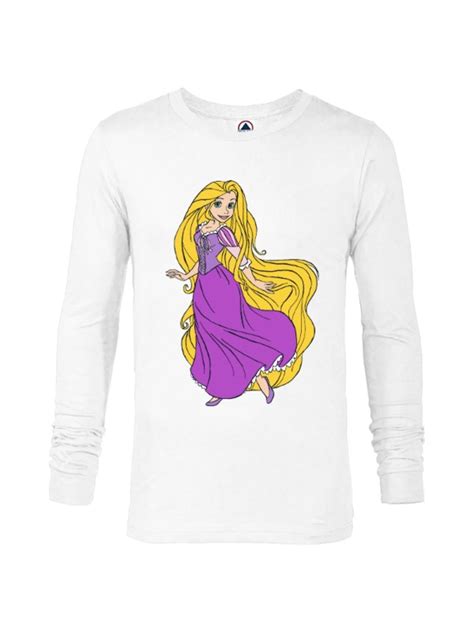 disney tangled princess rapunzel t shirt long sleeve t shirt for men customized white