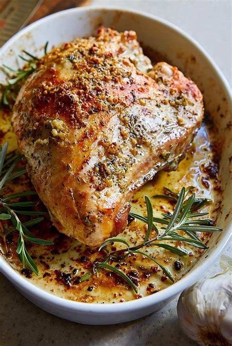 roasted turkey breast with garlic butter and herbs turkey breast recipe turkey breast recipe