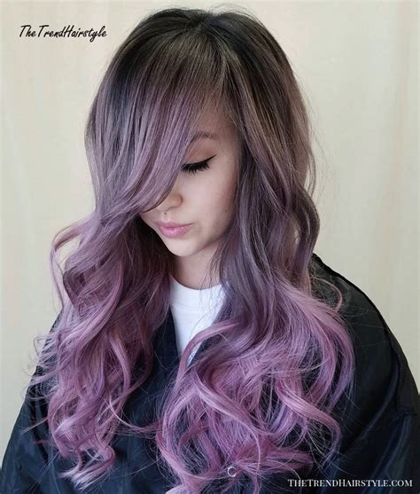 Wavy Brown Bob With Purple Highlights The Prettiest