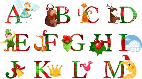 Christmas Alphabet — Stock Vector © Nem44a 17444107