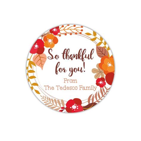 Thanksgiving Stickers Thanksgiving Favor Labels Fall Thank You