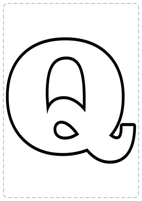 The Letter Q Is For Q Coloring Page With An Image Of A Black And White