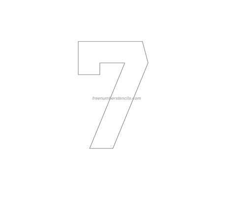 Free Jersey Printable 7 Number Stencil