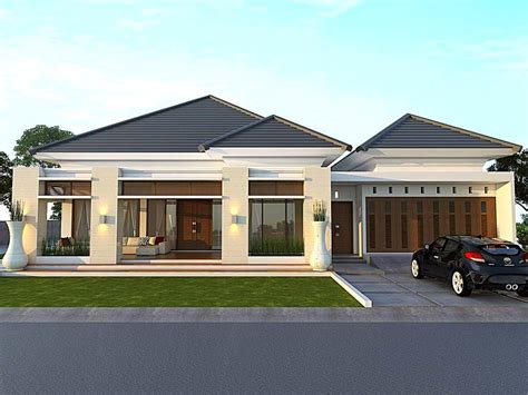 Meskipun merupakan rumah dengan influence dari arsitektur barat, desain. Desain Rumah Mewah 1 Lantai Model Terbaru Bargaya Modern