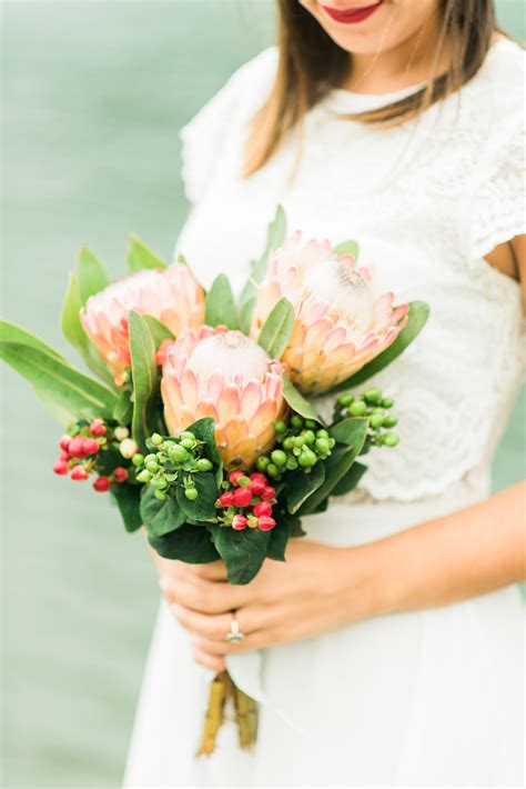 30 Amazing Protea Wedding Bouquets Martha Stewart Weddings