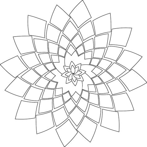 Rosette Soul Coloring Page Geometric Drawing Mandala Coloring Pages