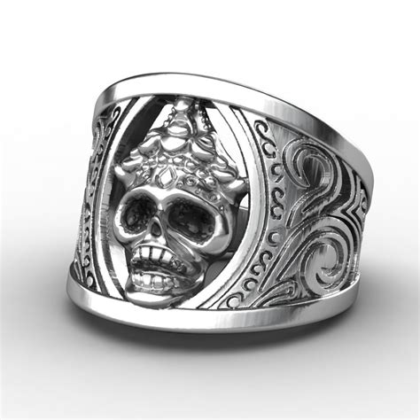 Evbea Wholesale Classic Evil Skull Ring For Man Stainless Steel Mans