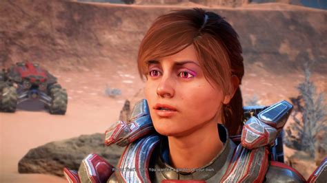 Mass Effect Andromeda Ps4 Sara Ryder And Cora Plant A Garden On Eos