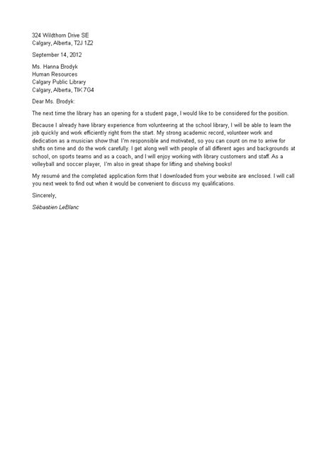 High School Student Cover Letter Templates At