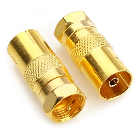 Buy Nanyi F Plug Male To Coax Socket Female Adaptor Tv Aerial Coaxial Cable F Connectors