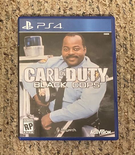 Custom Call Of Duty Carl On Duty Black Cops Ops Ps4 Ps5 Meme Game