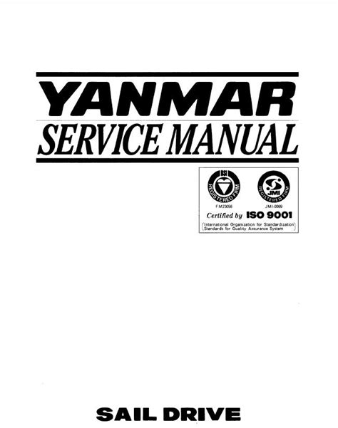 Yanmar Sail Drive Unit Sd20 Sd30 Sd31 Service Repair Manual