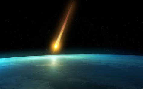 Falling Comet In The Earths Atmosphere Background Hd