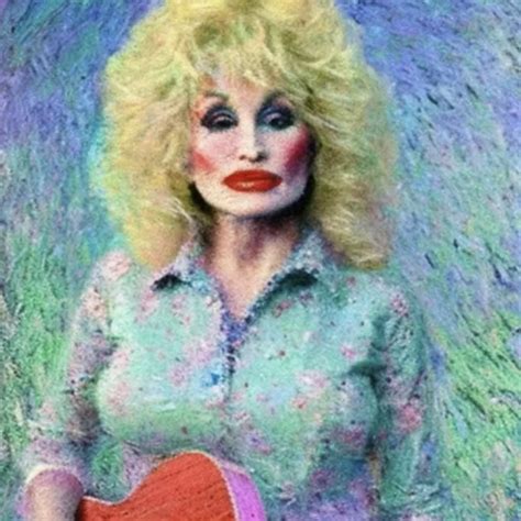 dolly parton in the style of claude monet 8 artists meet artists