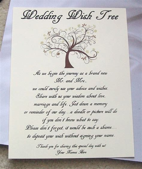 Wish Tree Poem Wishing Tree Wedding Wishing Tree Tree Tags