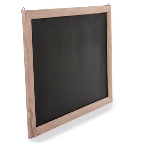 Wooden Chalkboard Display Sign For Wall Medium Wide 17in Light