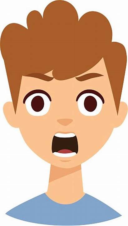 Boy Surprised Clipart Vector Face Hair Illustration