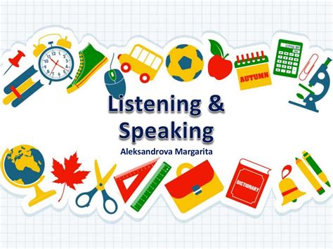 Listening And Speaking Online Presentation