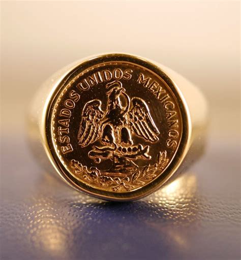 Gold Ring Dos Pesos 22 Kt Coin 1945 Made Of 18 Kt Yellow Catawiki