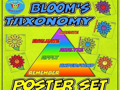 Blooms Taxonomy Flower Posters Teaching Resources