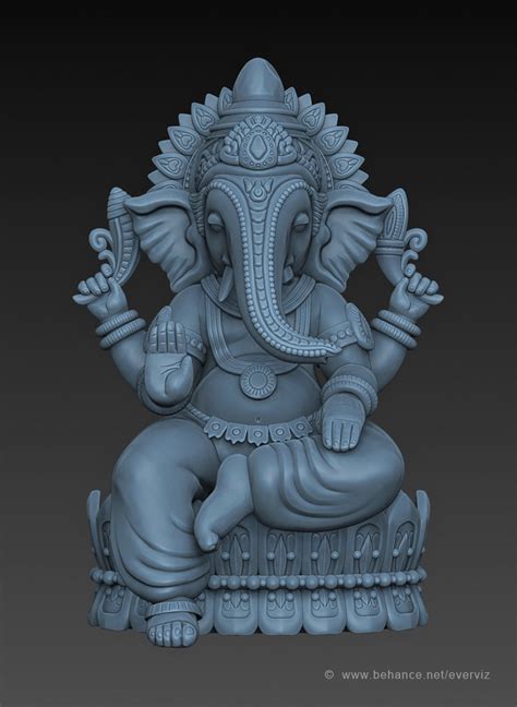 Ganesh 3d Model Behance