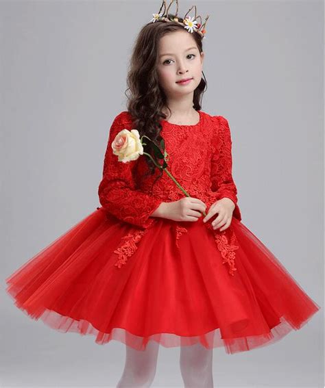 Top Quality Lace Bow Long Sleeve Girls Pageant Dresses Princess Flower