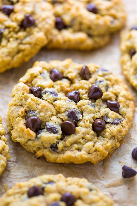 Thick And Chewy Oatmeal Chocolate Chip Cookies So Easy To Make In Less