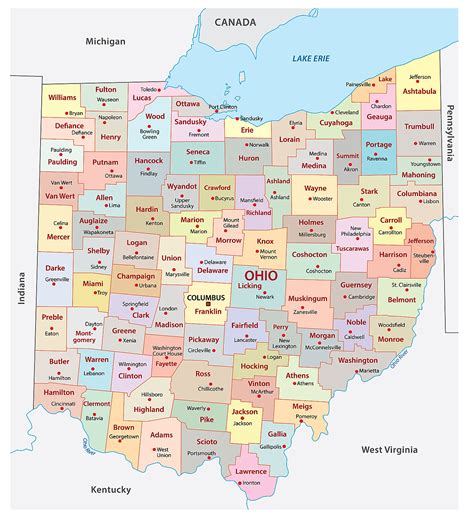 Ohio Map Us Ohio State Map Whatsanswer