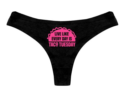 Taco Tuesday Panties Funny Naughty Slutty Bachelorette Party Bridal