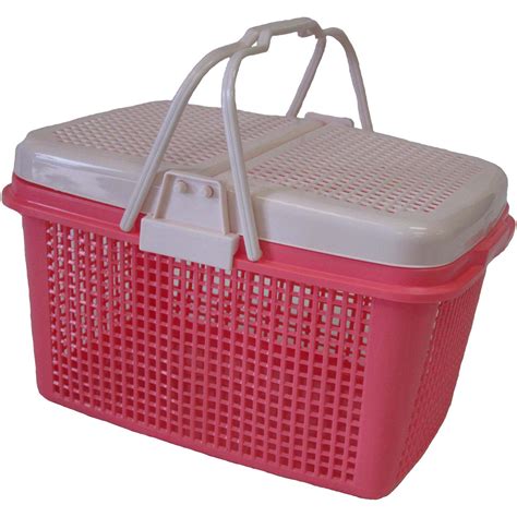 JanetBasket Plastic Basket With Cover-Pink - Walmart.com - Walmart.com