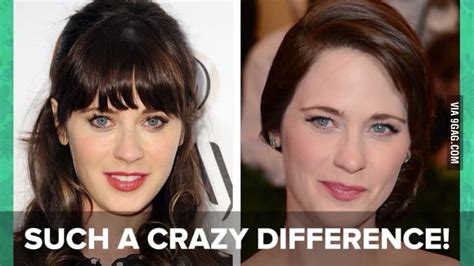 Zooey Deschanel Without Bangs A Whole Other Person 9gag
