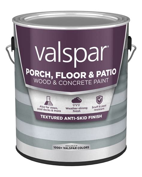 Porch Floor And Patio Anti Skid Latex Paint Valspar Coating