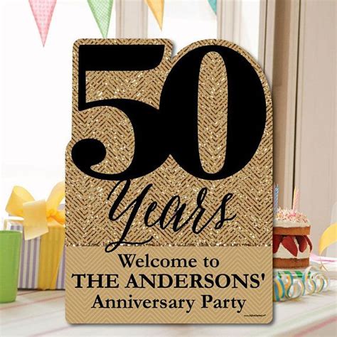 50th Anniversary Welcome Sign Personalized Outdoor 50th Wedding