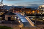 Fotos Vereinigtes Königreich Northern Ireland, Belfast Brücke Abend