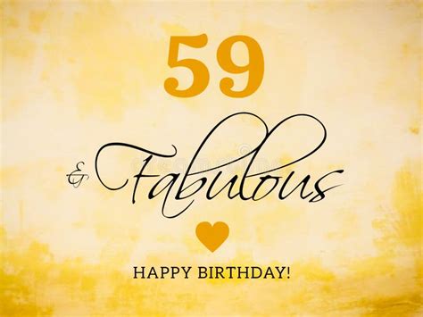 59th Birthday Card Wishes Illustration Stock Illustration