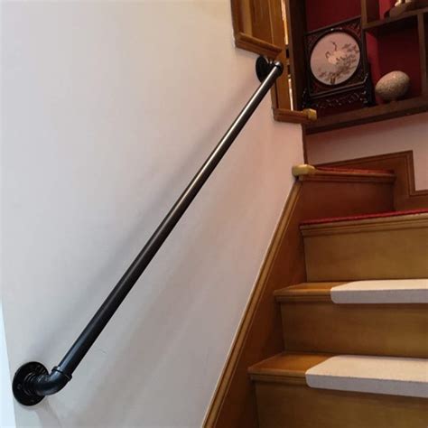 Buy Stair Railing Stair Black Pipe Wood Handrail 1ft~20ft
