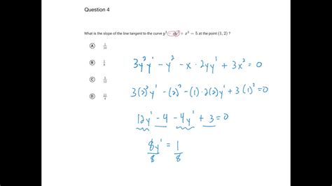 Ap Calculus Ab Unit 3 Progress Check Mcqs And Frq Part A Youtube