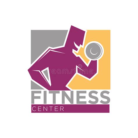 Fitness Center Or Gym Club Sport Vector Icons Set Stock Vector