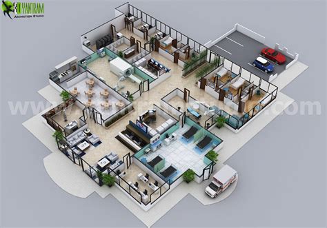 3d Hospital Floor Plan Layout Design By Yantram 3d Floor Plan Software