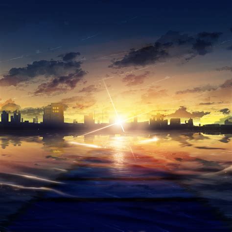 Sunrise Anime City Scenery Landscape 4k 139 Wallpaper Pc Desktop