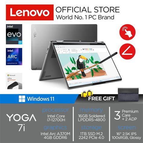 Jual Lenovo Yoga 7i 16iah7 Touch I7 12700h 16gb 1tb Ssd Intel Arc