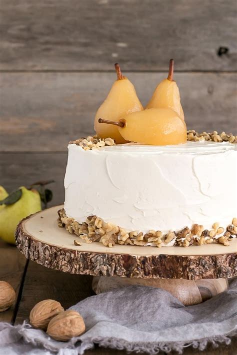 Pear Walnut Cake With Honey Buttercream In Cake Decadent