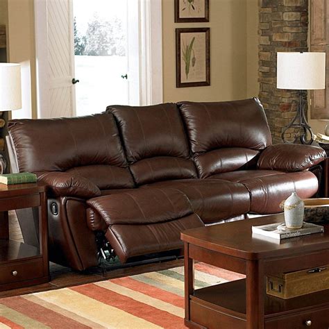 Shop Coaster Fine Furniture Clifford Dark Brown Leather Sofa At