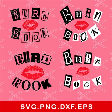 Burn Book Bundle Svg Burn Book Svg Mean Girls Svg Png Dxf Inspire Uplift