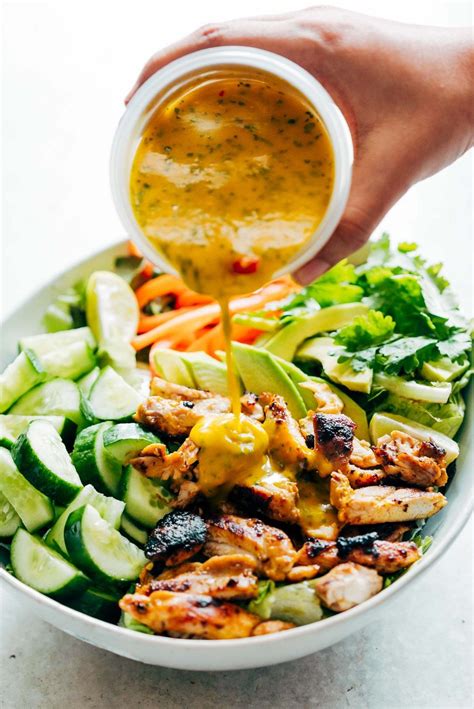 May be cooked to order. Grilled Chicken Mango Salad with Mango Cilantro Dressing ...