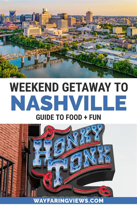 Weekend Getaway To Nashville Guide To Food And Fun Honkey Tonk Sign And City View Nashville