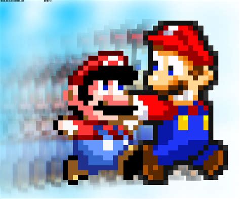 Classic Mario Meets Modern Mario By Faisaladen On Deviantart