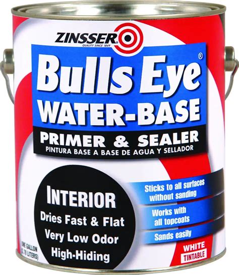 Zinsser 02241 Bulls Eye Interior Primer Water Based Gallon 047719022411 1